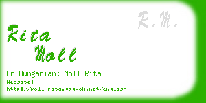 rita moll business card